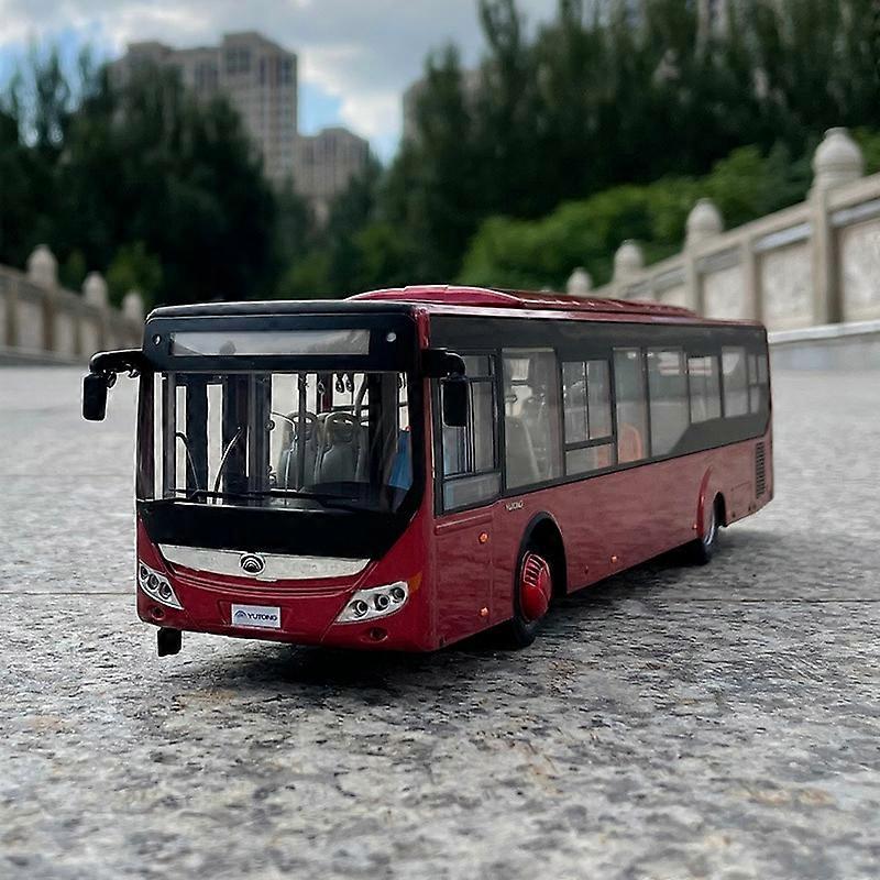 1:42 bus E12 new energy ZK1628 low floor alloy simulation car model bus+small gift Toy Cars