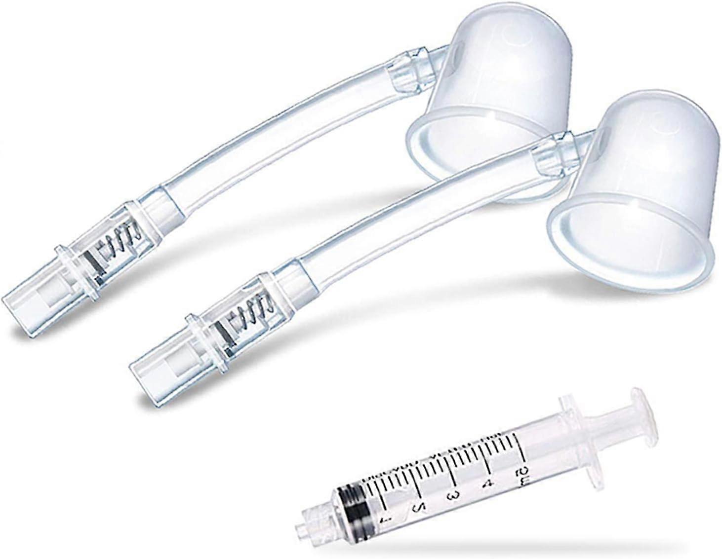 Nipple Aspirator-Nipple Corrector - Nipple Extractors Suction Cups for Flat and Inverted Nipples with Carrying Cases (Clear)