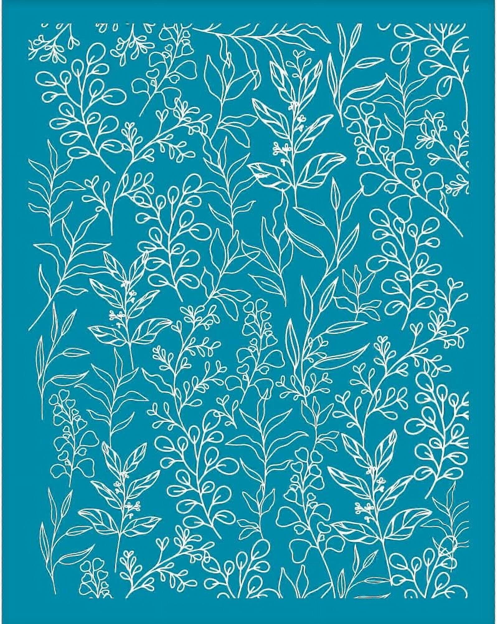 1pc Clay Stencils Leaf Pattern Silk Screen for Polymer Clay Leaf Vein Silk Screen Stencils Mesh Transfer Stencils