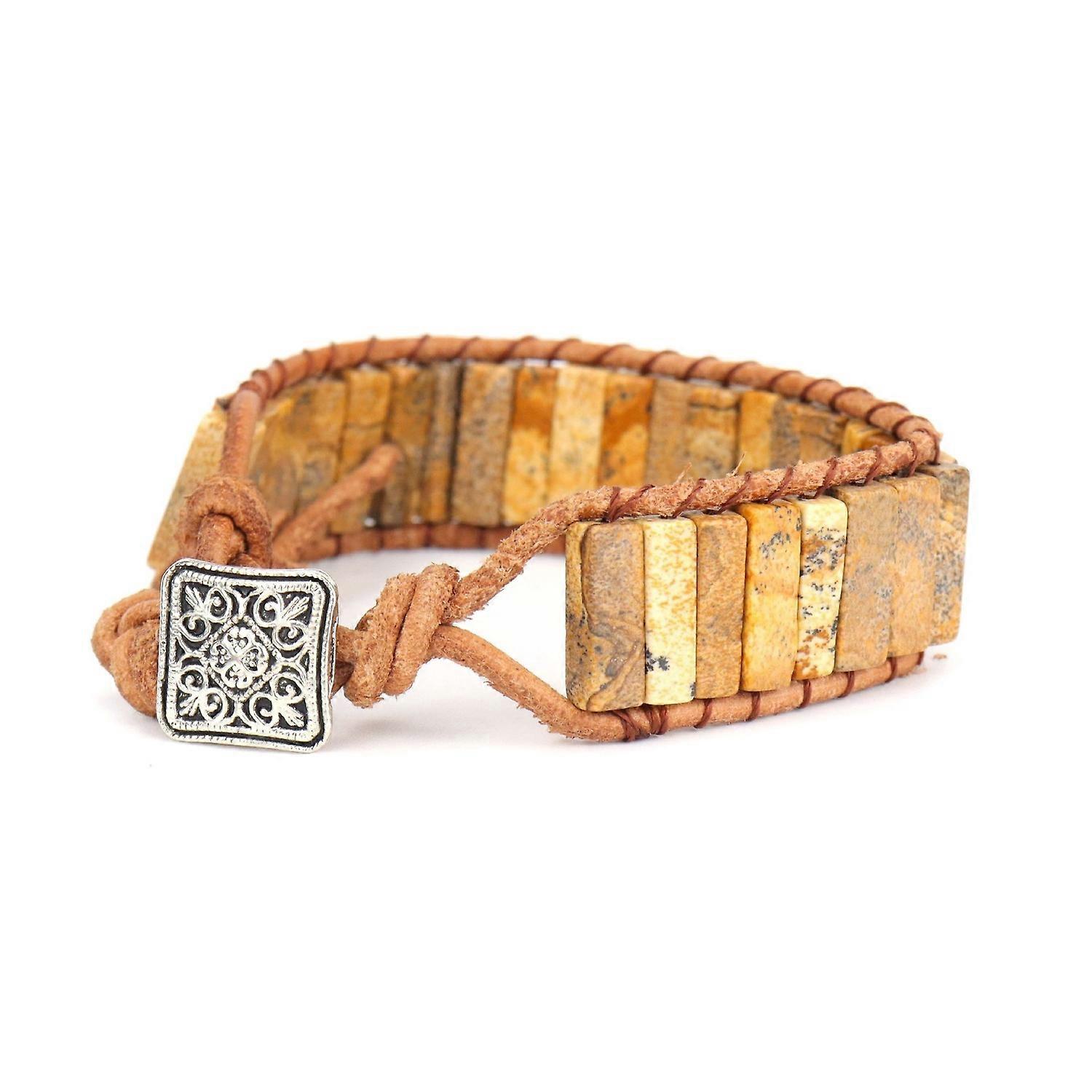 Bracelet - Graphic Stone Grace - Wave Pattern Elegance