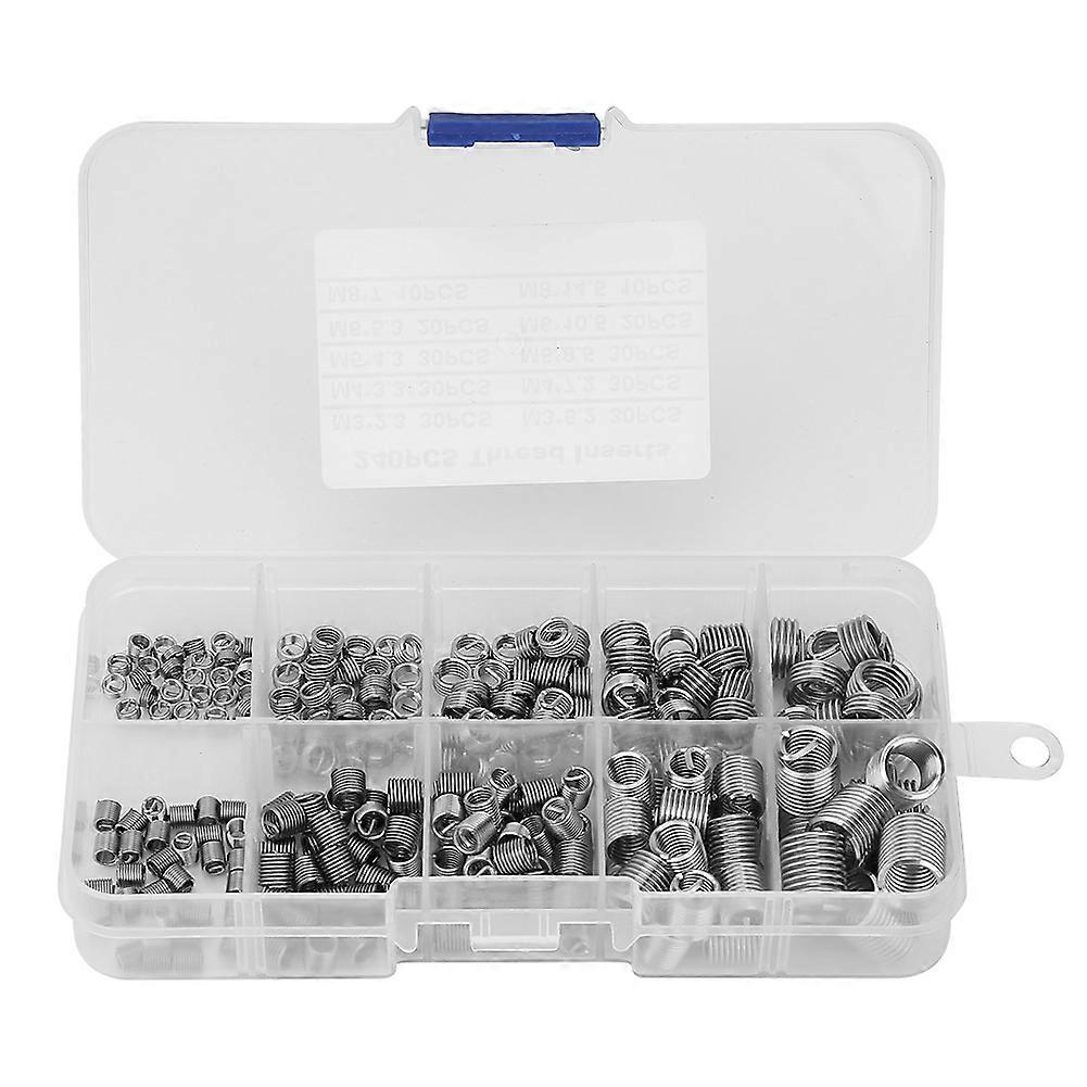 240Pcs/set Stainless Steel Wire Screw Sleeve Thread Repair Insert Kit Tool Set