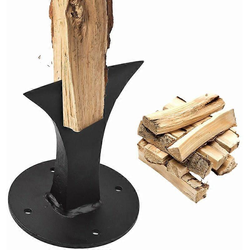 Electric Log Splitter Wedge Splitter Small Heavy Duty Log Splitter Manual Log Splitter for Small Wood Stove Fireplace, Black Edition