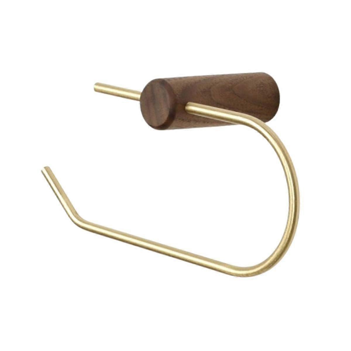 Puinen nenäliinateline messinkinen wc-paperiteline wc-säilytyslisävaruste rullapaperiteline teline Stan