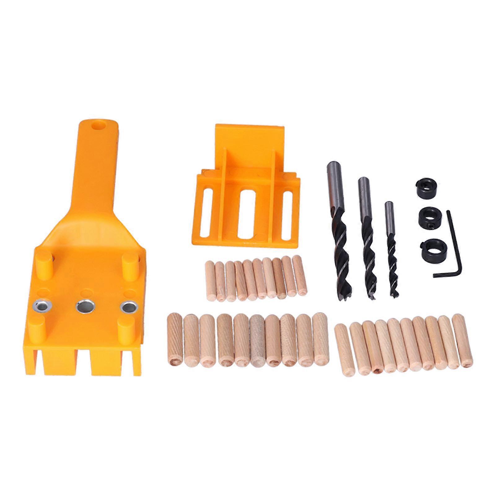 Handheld Dowel Jig Kit impact ABS Orange Quick Wood Doweling Jigs for Woodworking