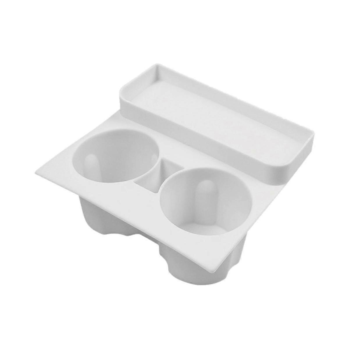 Car Central Control Water Cup Limiter One-Piece Silicone Water Cup Holder Pad για Tesla Model3 Y 2022-2023 Λευκό