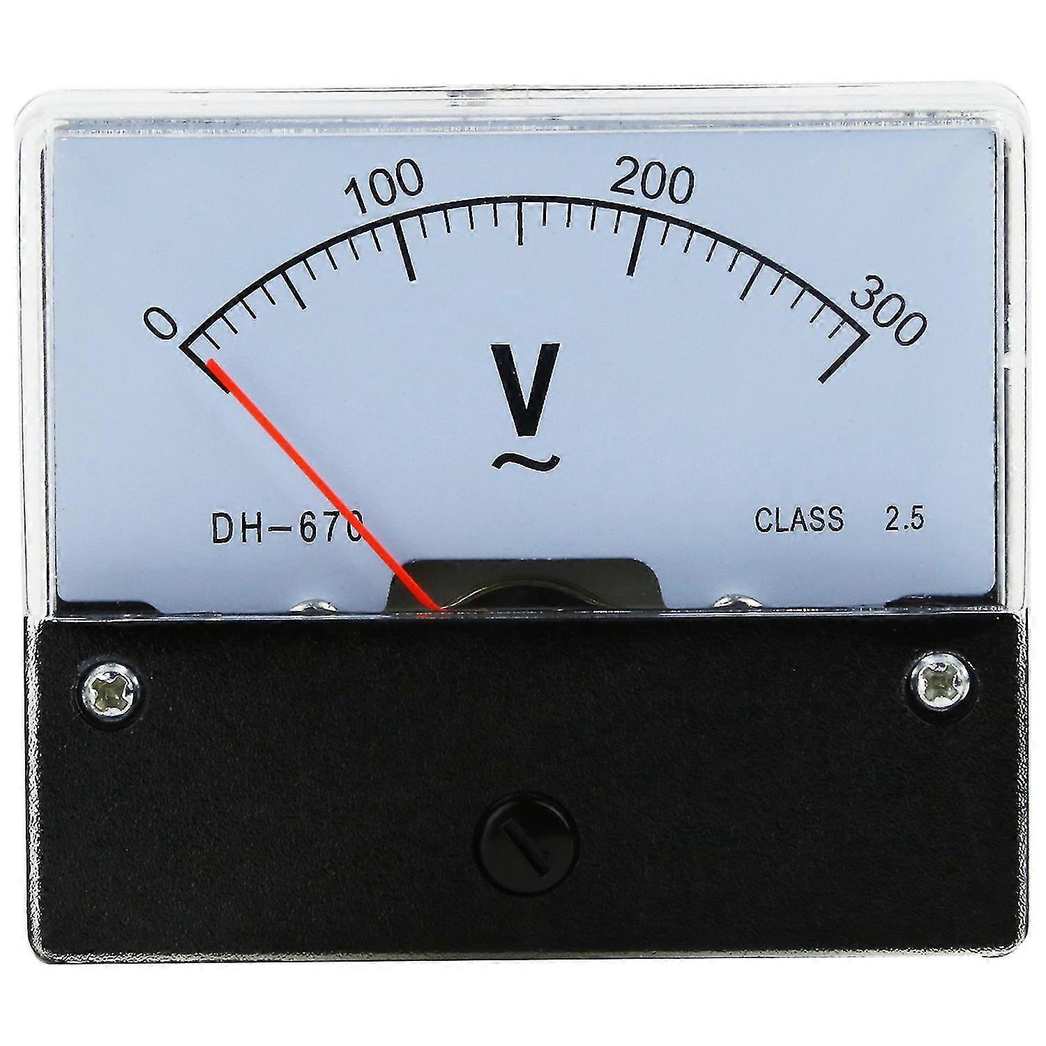 Rectangle AC 0-300V Gauge Analog Voltage Panel Meter Voltmeter DH670-XinHan