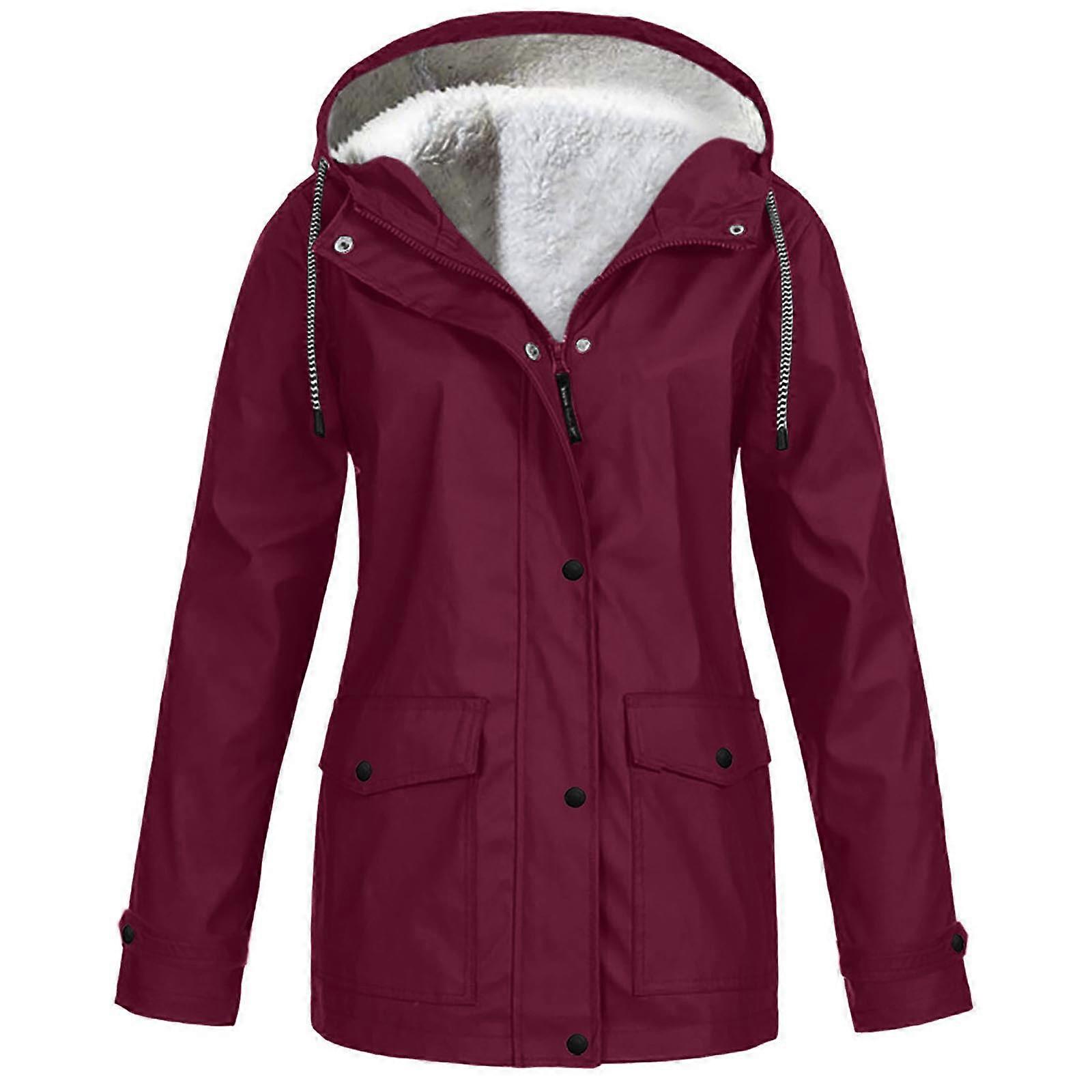Ladies Autumn And Winter Plus Fleece Jacket Outdoor Mountaineering Clothes Hooded Jacket Zipper