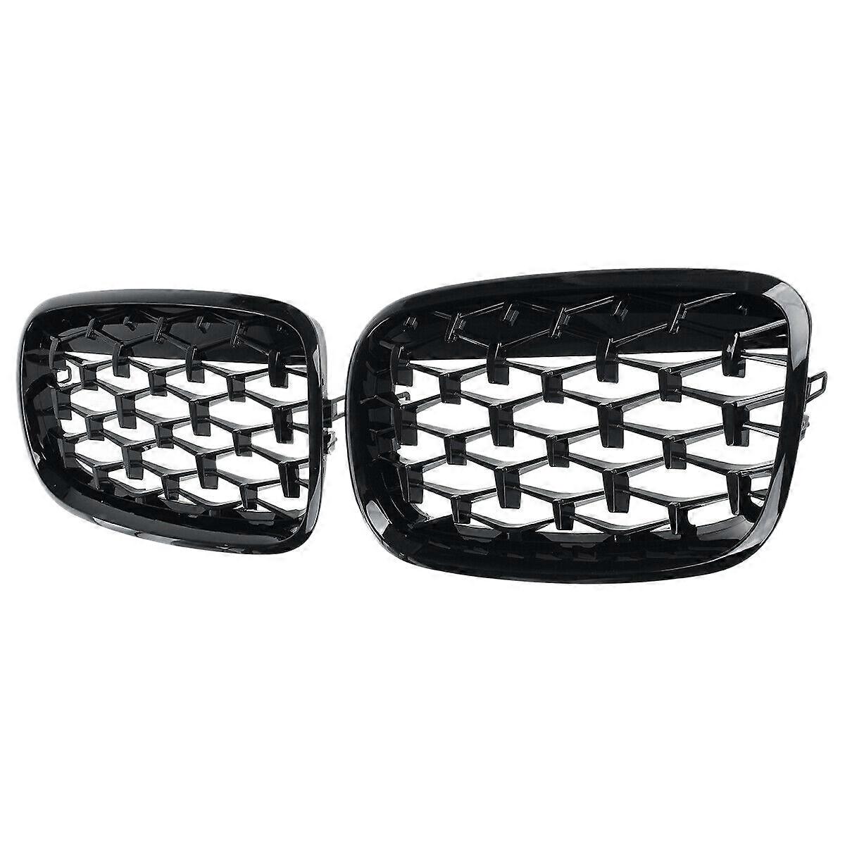 Car Diamond Grills Front Kidney Grill Chrome Mesh Grille Car Accessories for E70 E71 E72 X5 X6 2007