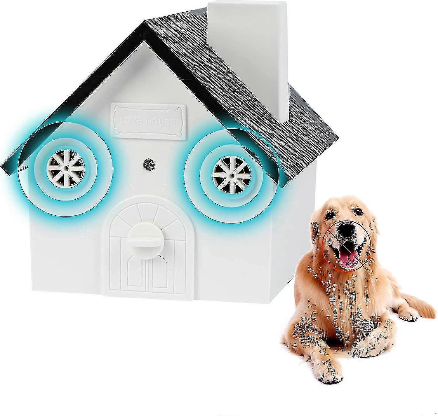 Outdoor Ultrasonic Anti Barking Device,weatherproof Dog Barking Control Devices 50ft Range Dog Training Behavior Aids Tw