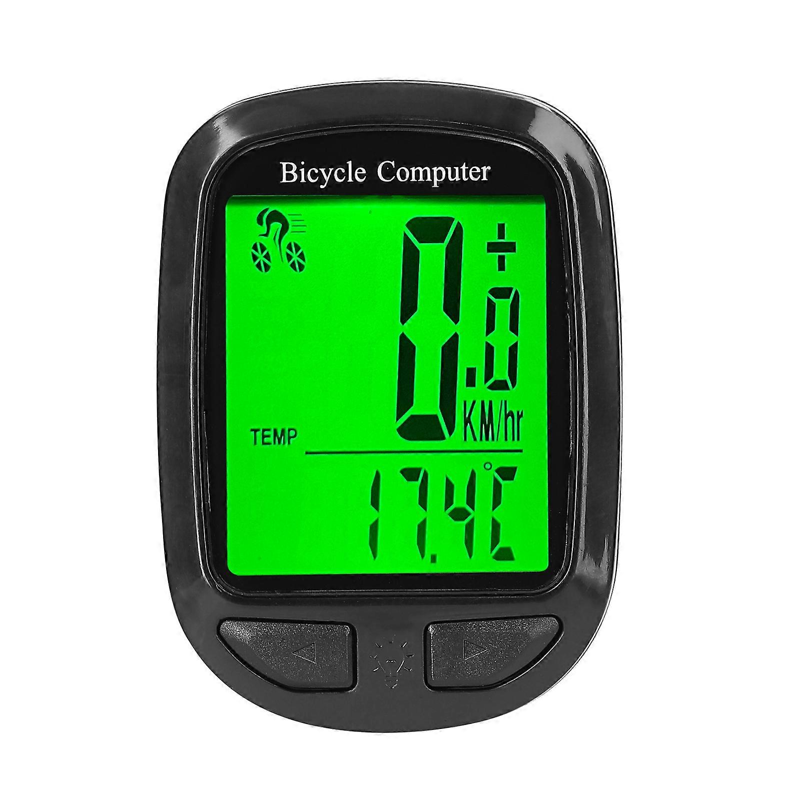 Wireless Bike Computer LED Digital Bicycle Speedometer Odometer Multifunction Cycling Computer Waterproof with Backlight Support Auto Wakeup Scan for
