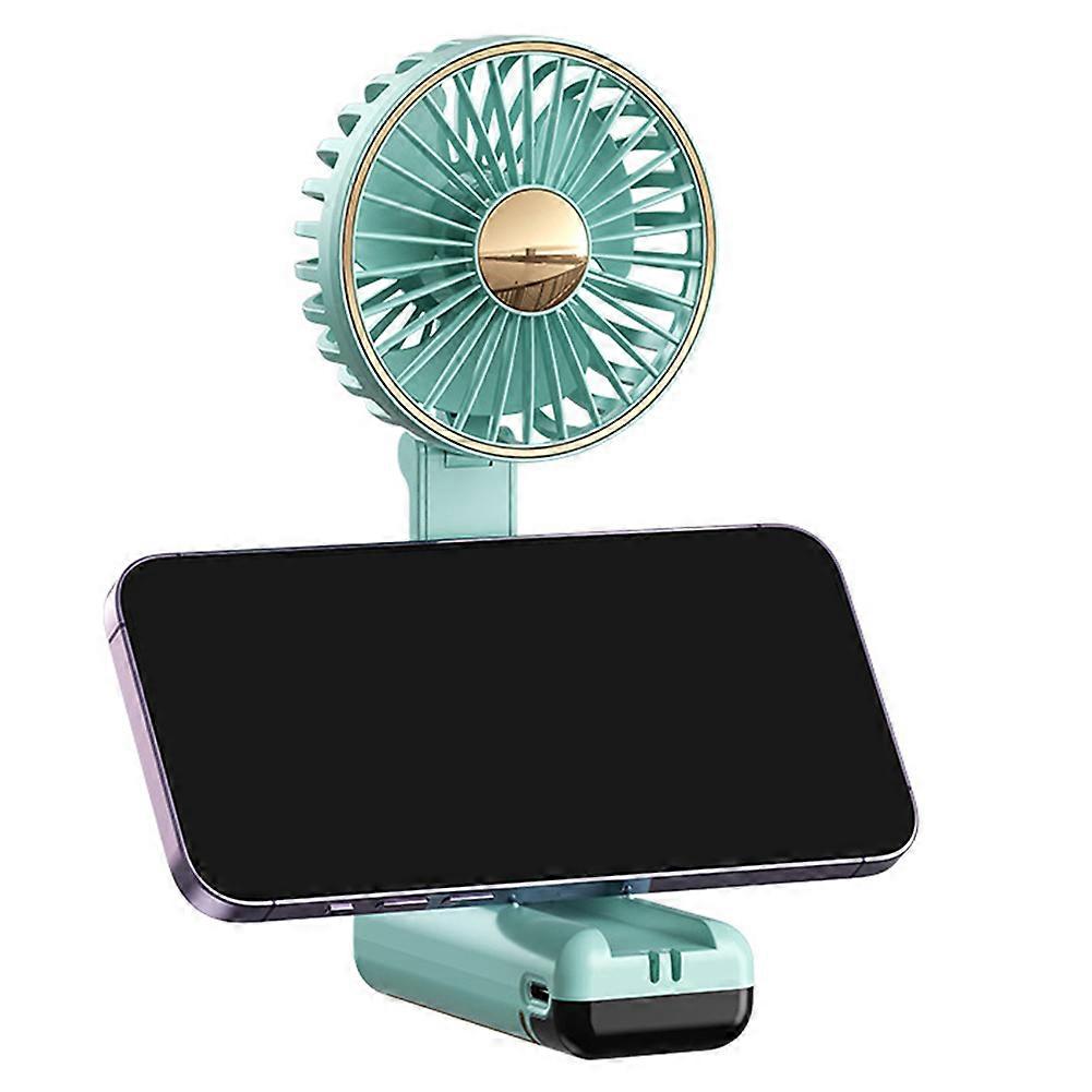 Handheld Mini Fan Portable Folding Hanging Neck Fan Digital Display Desk Fan