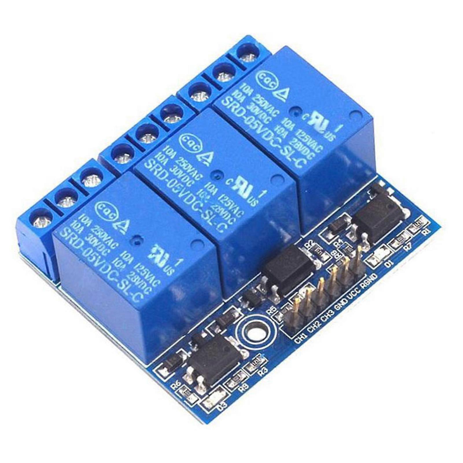 3 Channel Relay Module Relay With Optocoupler Isolation Support High Or Low Level Trigger