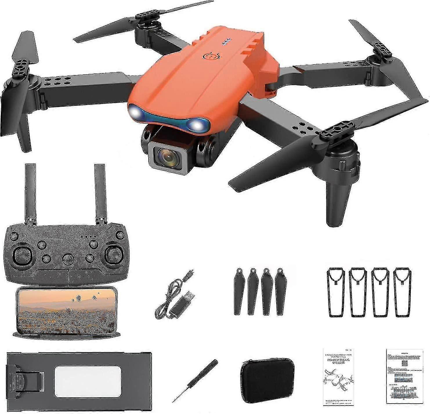Professional Drone With 4k Hd Camera - Foldable Quadcopter For Beginners | Headless Mode Auto Return Home Suitable For Beginners Raun-au