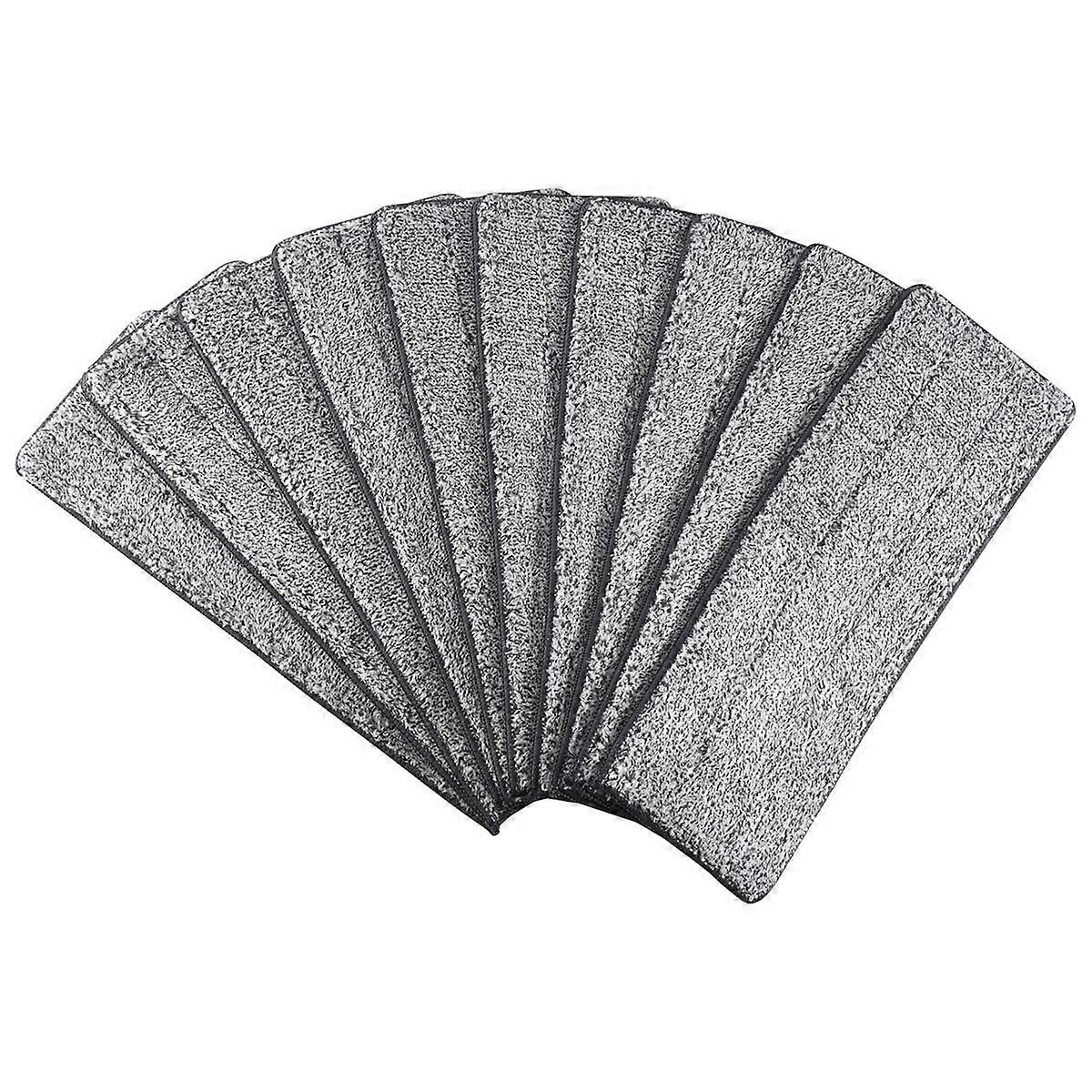10PCS Microfiber Mop Pads House Kitchen Floor Cleaning Flat Mop Cloth Home Bathroom Replacement Mop