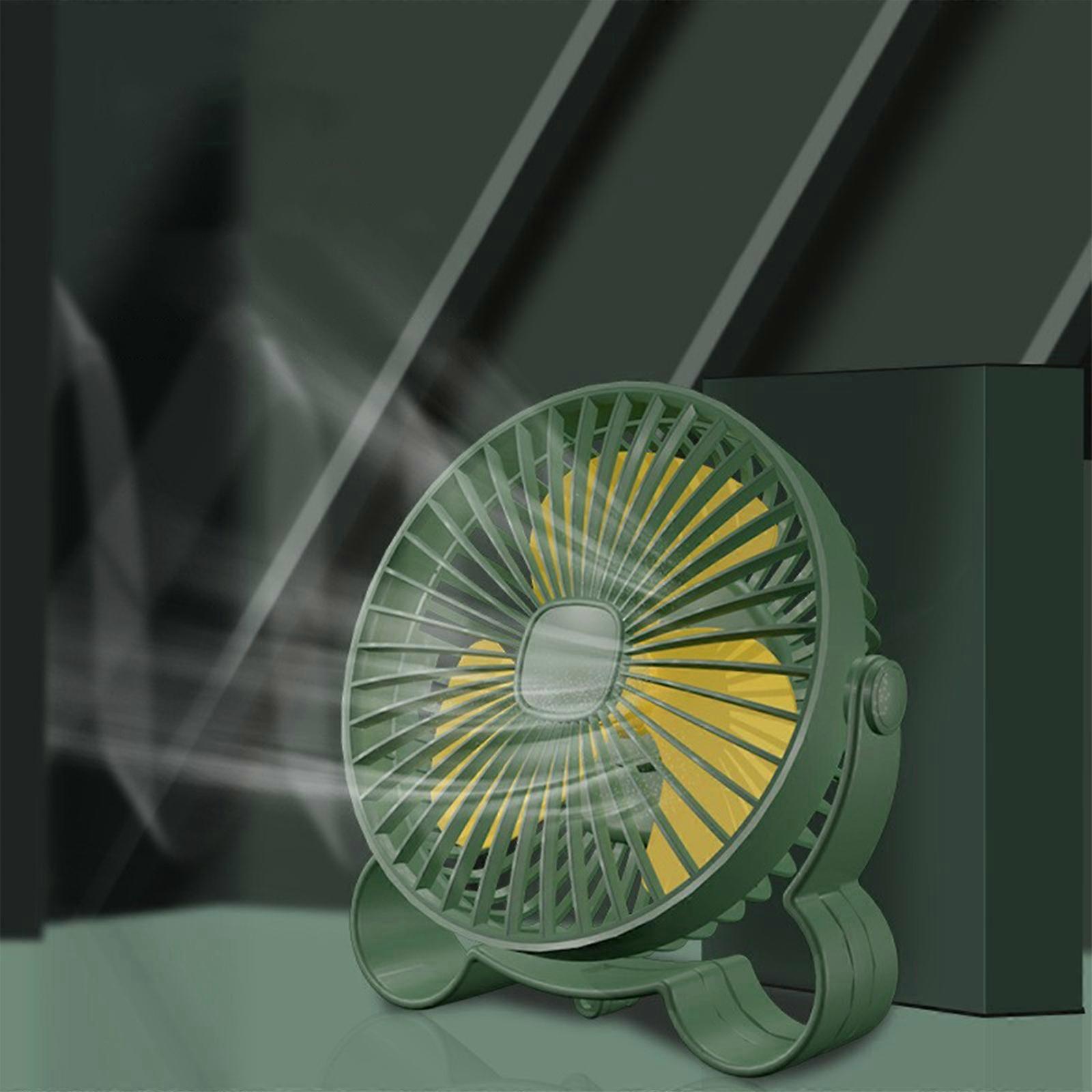 USB-Schreibtischventilator, tragbar, 3-stufiger Desktop-Tischventilator, Plug-In-Power-Lüfter, Rotation starker Wind, leiser persönlicher Ventilator für Heim-Desktop-Büroreisen