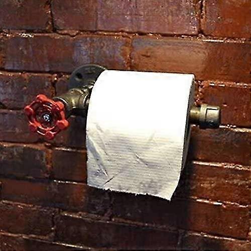 Ο βιομηχανικός αστικός αναδρομικός τοίχος τοποθετεί τον κάτοχο ρολών τουαλέτας σωλήνων σιδήρου