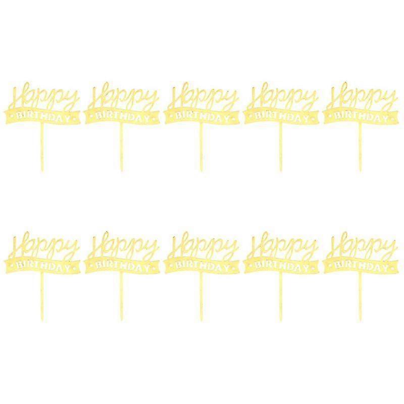 10 Pcs Letter Cake Picks Cupcake Topper Baking Decoration