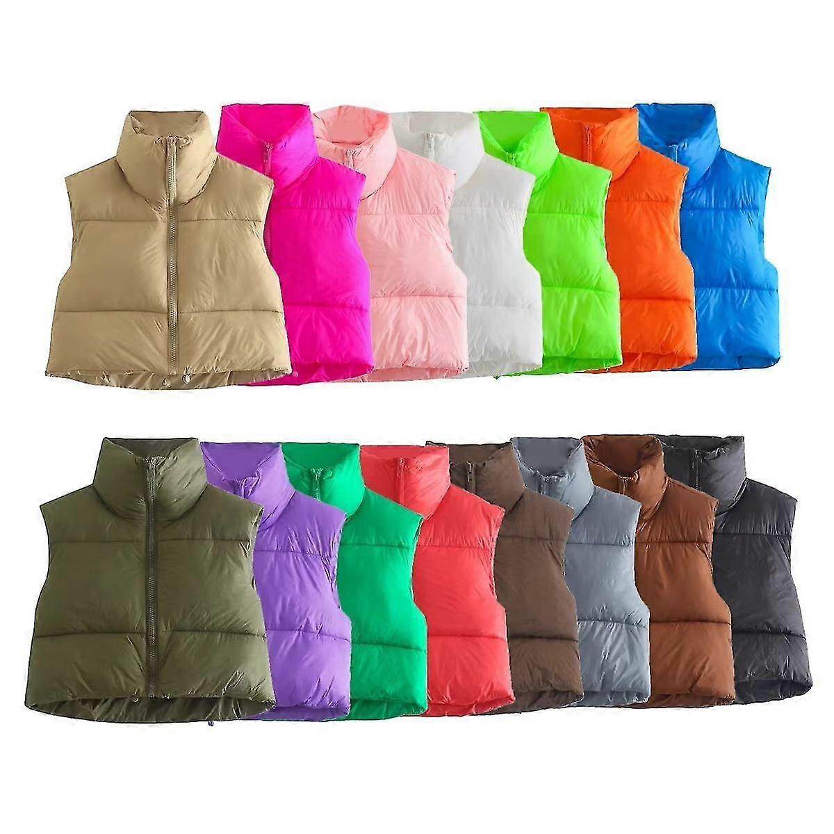 سترة نسائية شتوية خفيفة الوزن بدون أكمام ودافئة