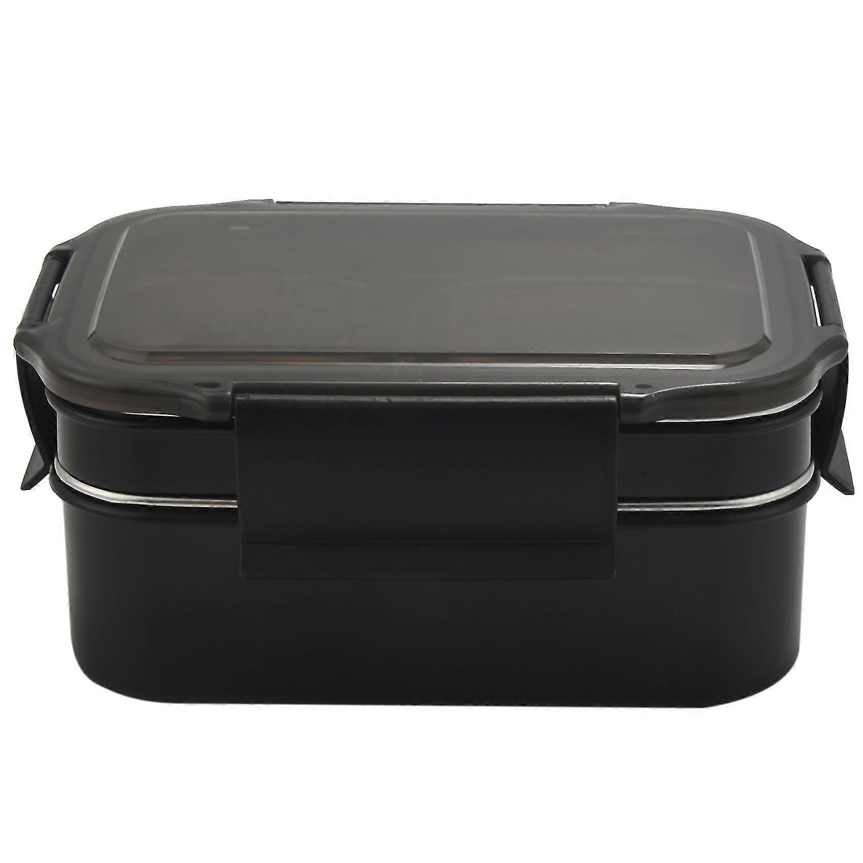 304 Stainless Steel Stackable Compartment Lunch/ Box 2-tier Bento/food Container For Adults Or Kids