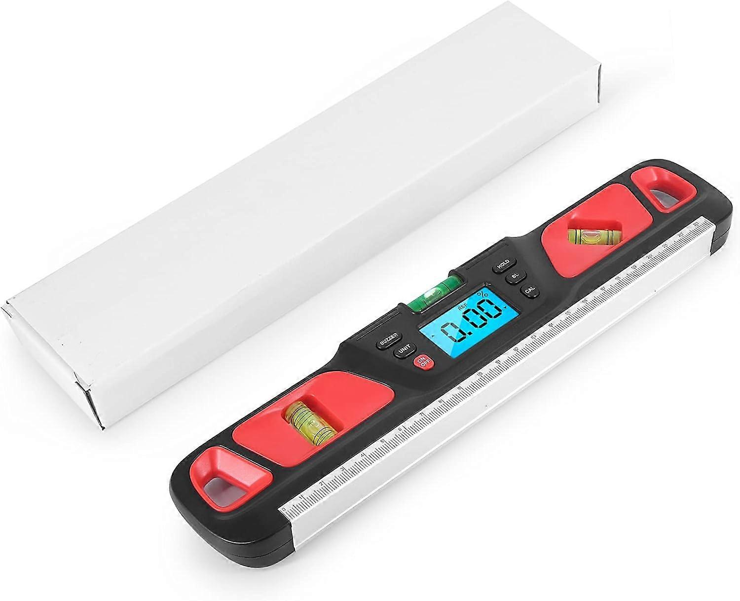 11Inch Digital Torpedo Level and Protractor, Long Type Spirit Level Digital Protractors Inclinometer Tool 360 with Magnets And Bright LED Display fo