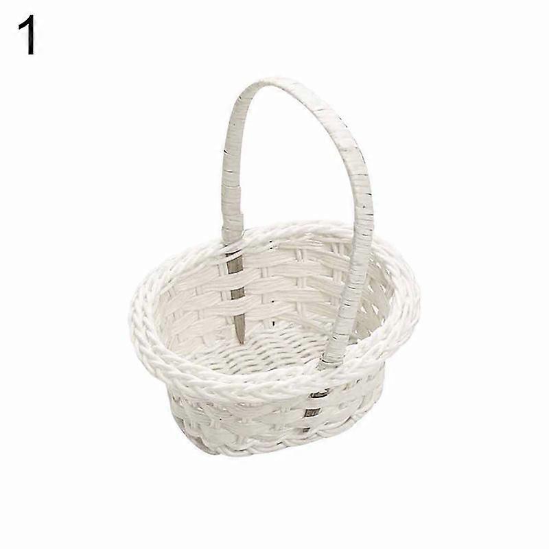 Plastic Weaving Vegetable Fruit Picnic Storage Basket Box Cosmetics Organizer