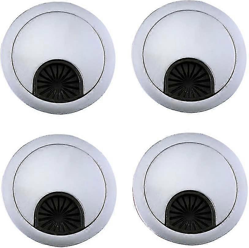 4pcs 60mm Desk Table Grommet Cable Tidies Computer Desk Surface Port Hole Covers
