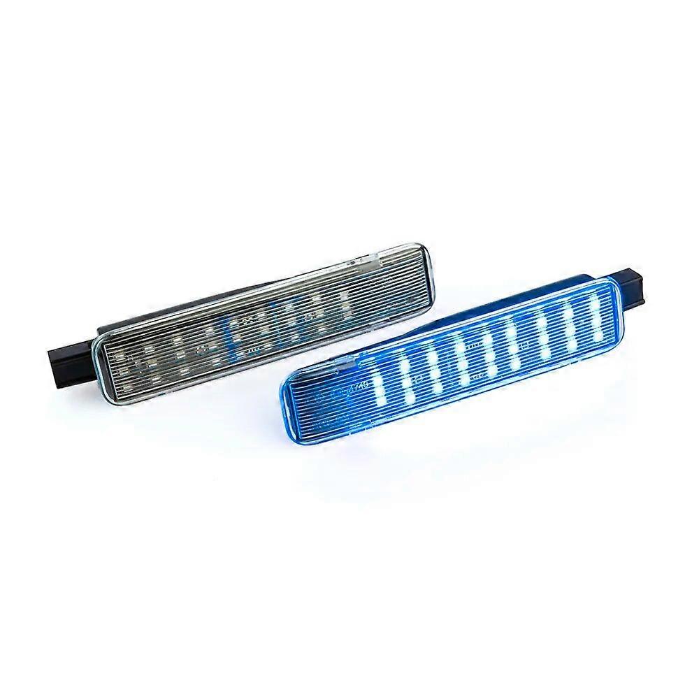 2Pcs Blue LED Door Courtesy Welcome Lights for Hummer H2 2003-2009 Canbus Puddle Ambient Lamps Car Exit Entry Lighting
