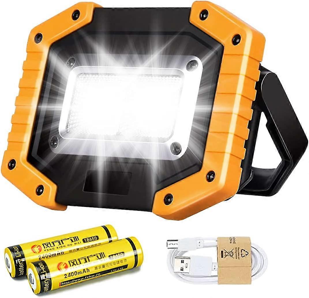 30W LED Work Light Rechargeable Floodlight Super Bright BBQ