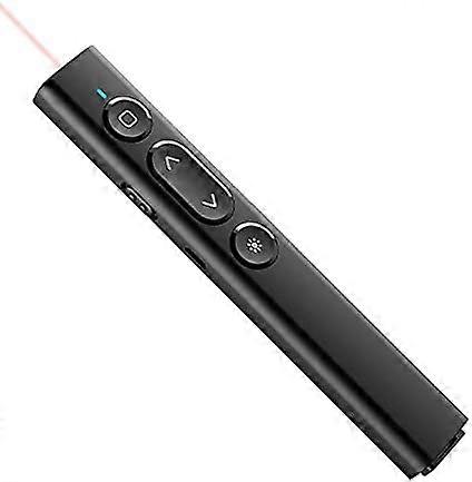 Laser Pointer Pointer Wireless Presentation Clicker Remote with Laser USB Charging Multifunctional Laser Powerpoint Powerful Laser PointerBlack