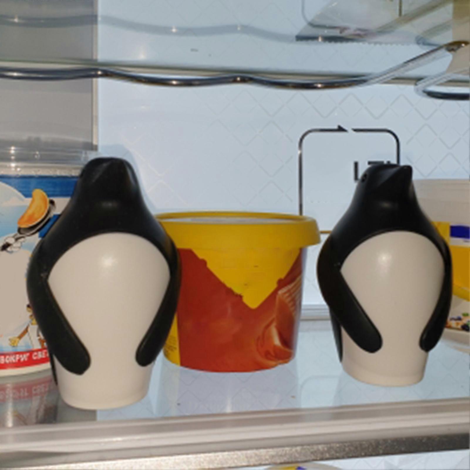 Fridge Deodorant Holder Removable Multi-function Hole Design Penguin Refrigerator Deodorizer Odor Absorber Box for Kitchen KAESI