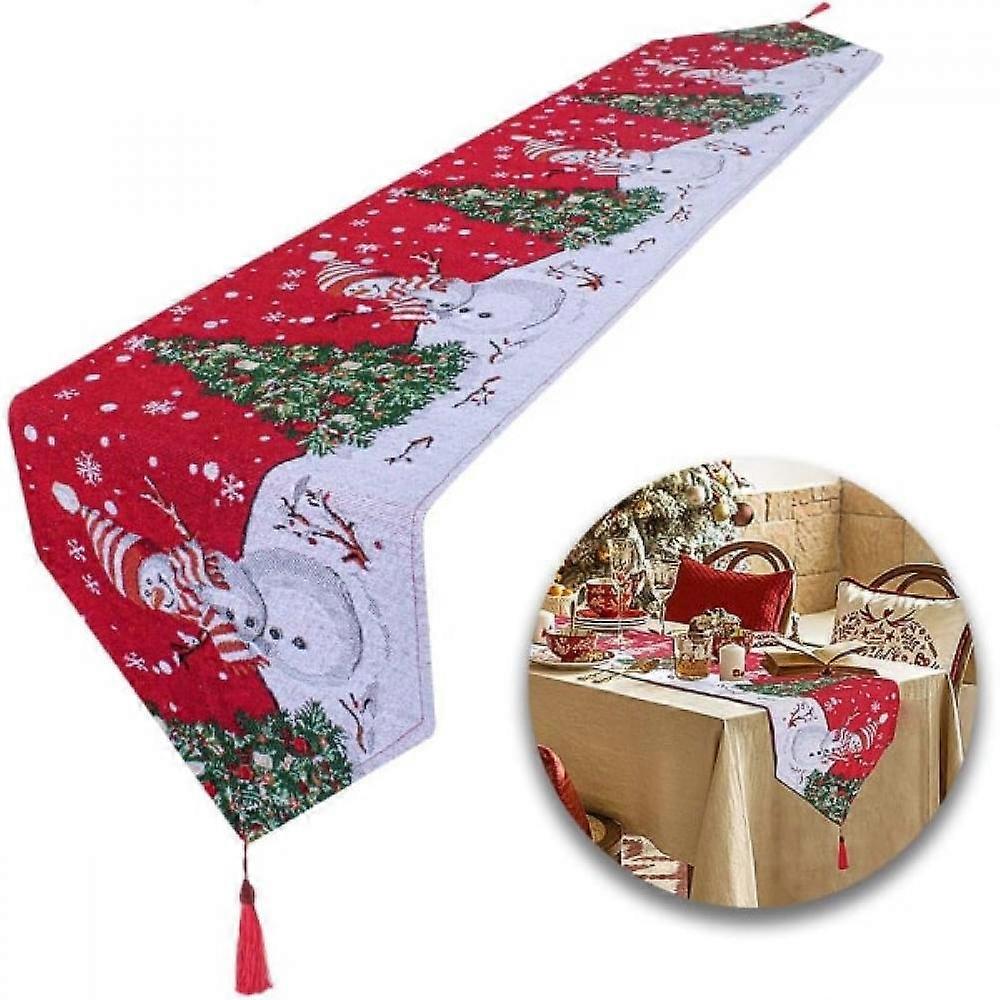 Washable table runner, Christmas decoration in linen