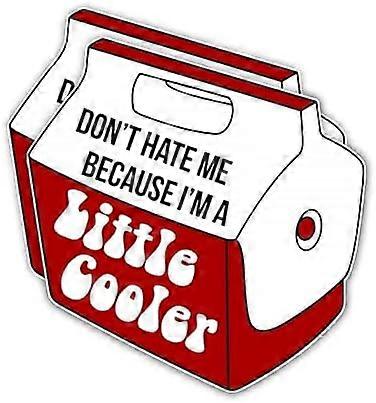 Don't Hate Me Because I'm A Little Cooler Sticker Decal Vinyl - 4 Inches - Funny Meme Sticker for Car Truck Van Window Bumper Laptop Tablet Cup Tumble
