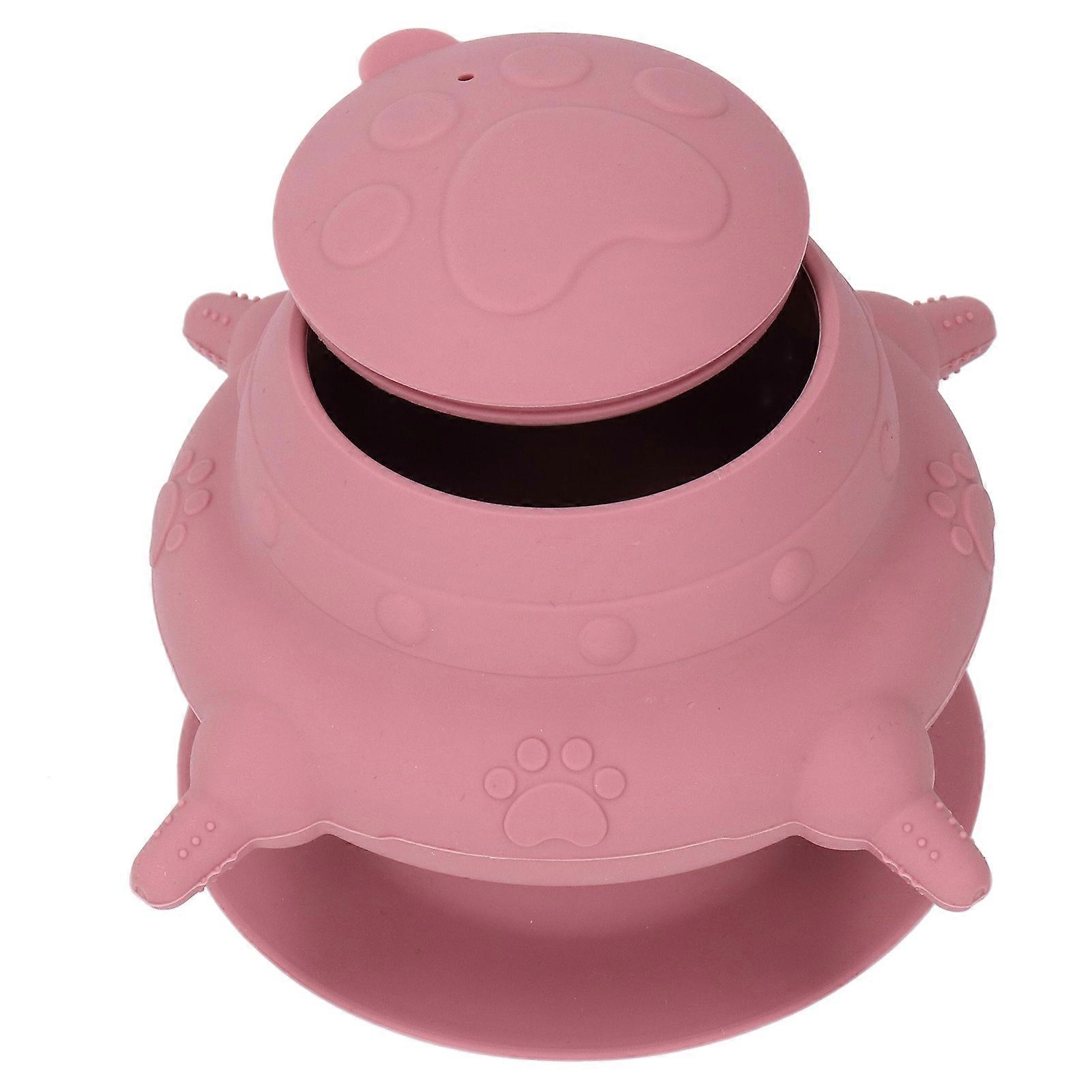 Silicone Puppy Milk Feeder 4 Nipples Small Puppy Nursing Station for Kitten Multiple Puppies Pink