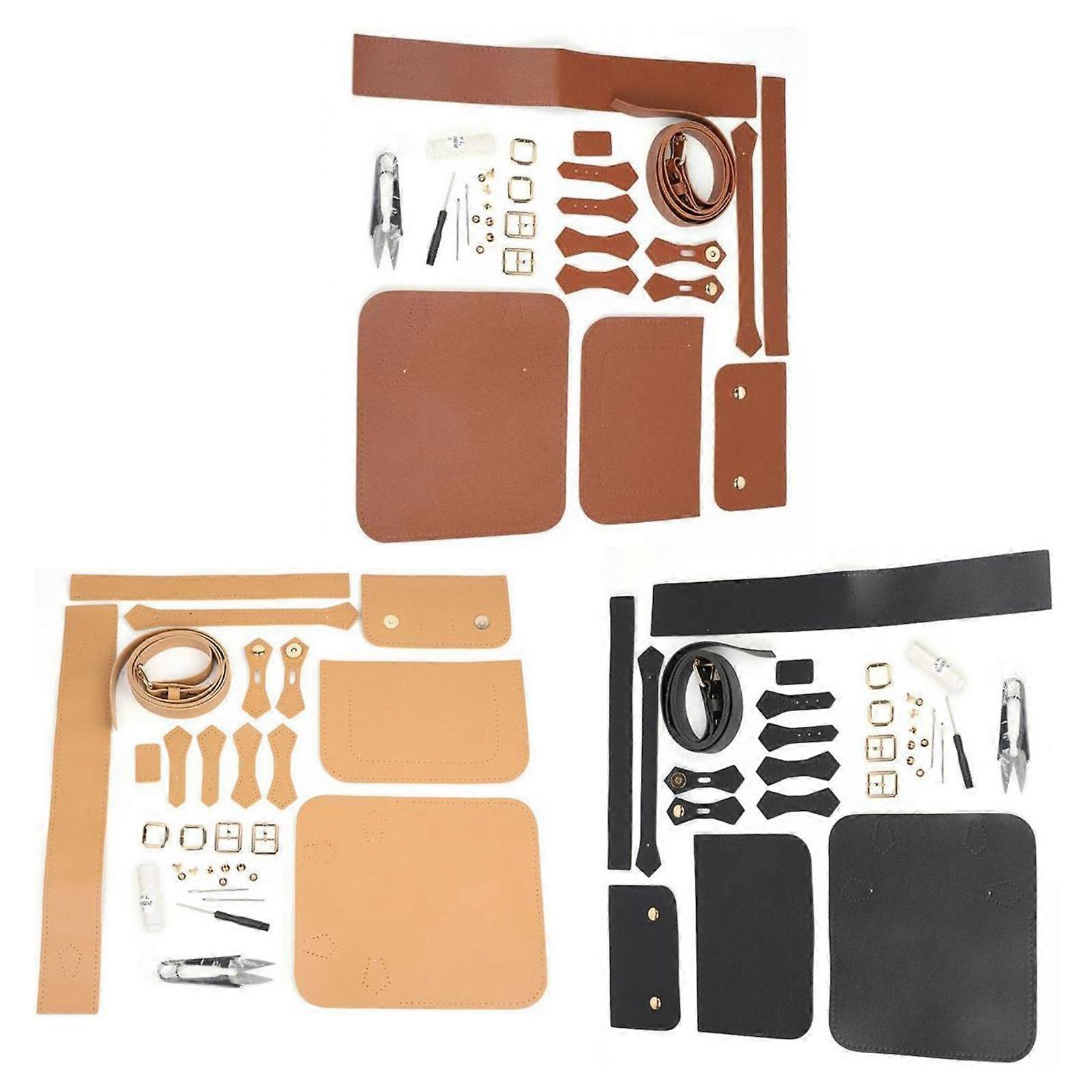 3set DIY Sewing Stitching Womens Leather Bag Making Complete Kit Handbag