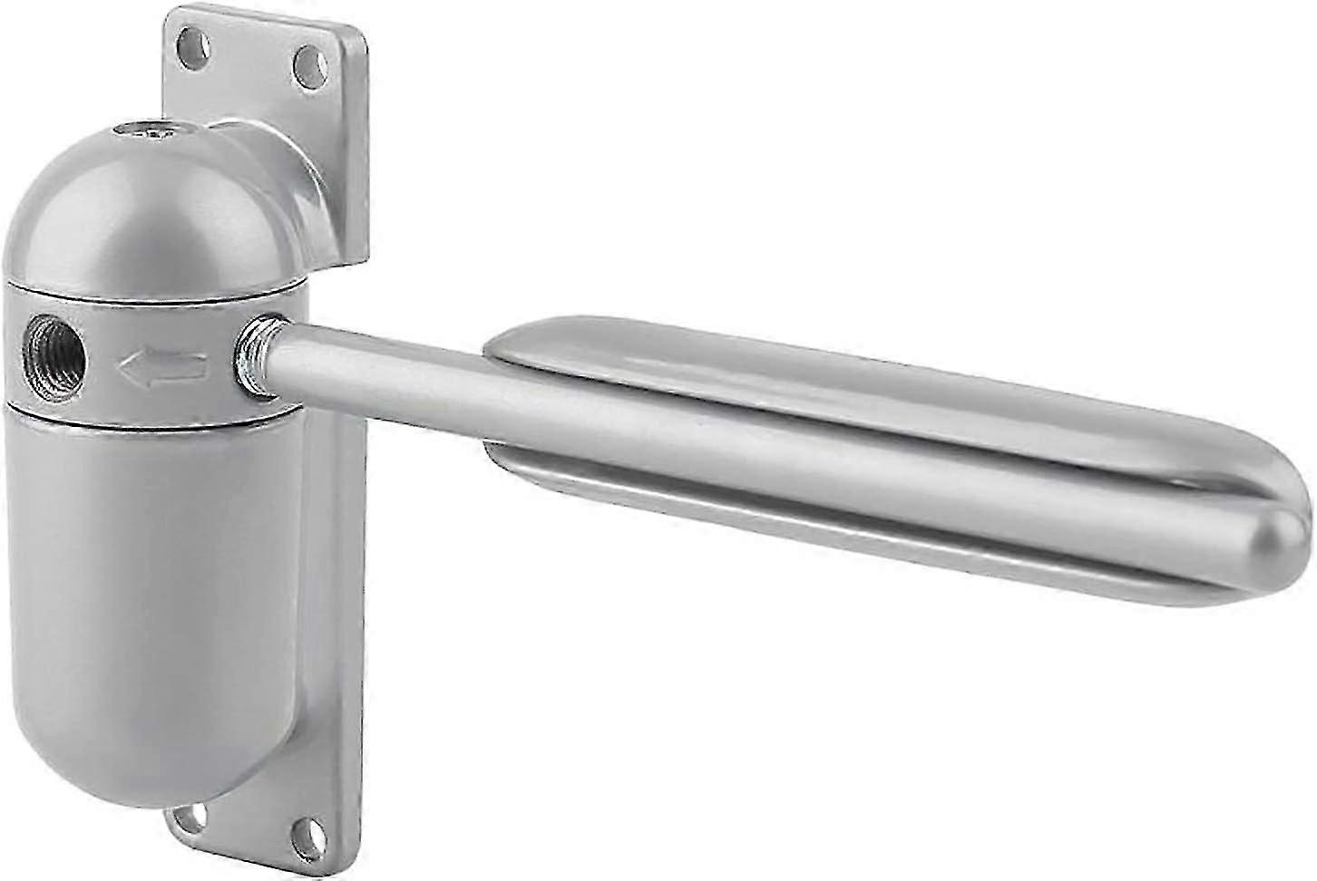Spring Loaded Door Closer - Adjustable Surface Mount - Automatic Spring Loaded Door Closer for Self Closing (Gray)