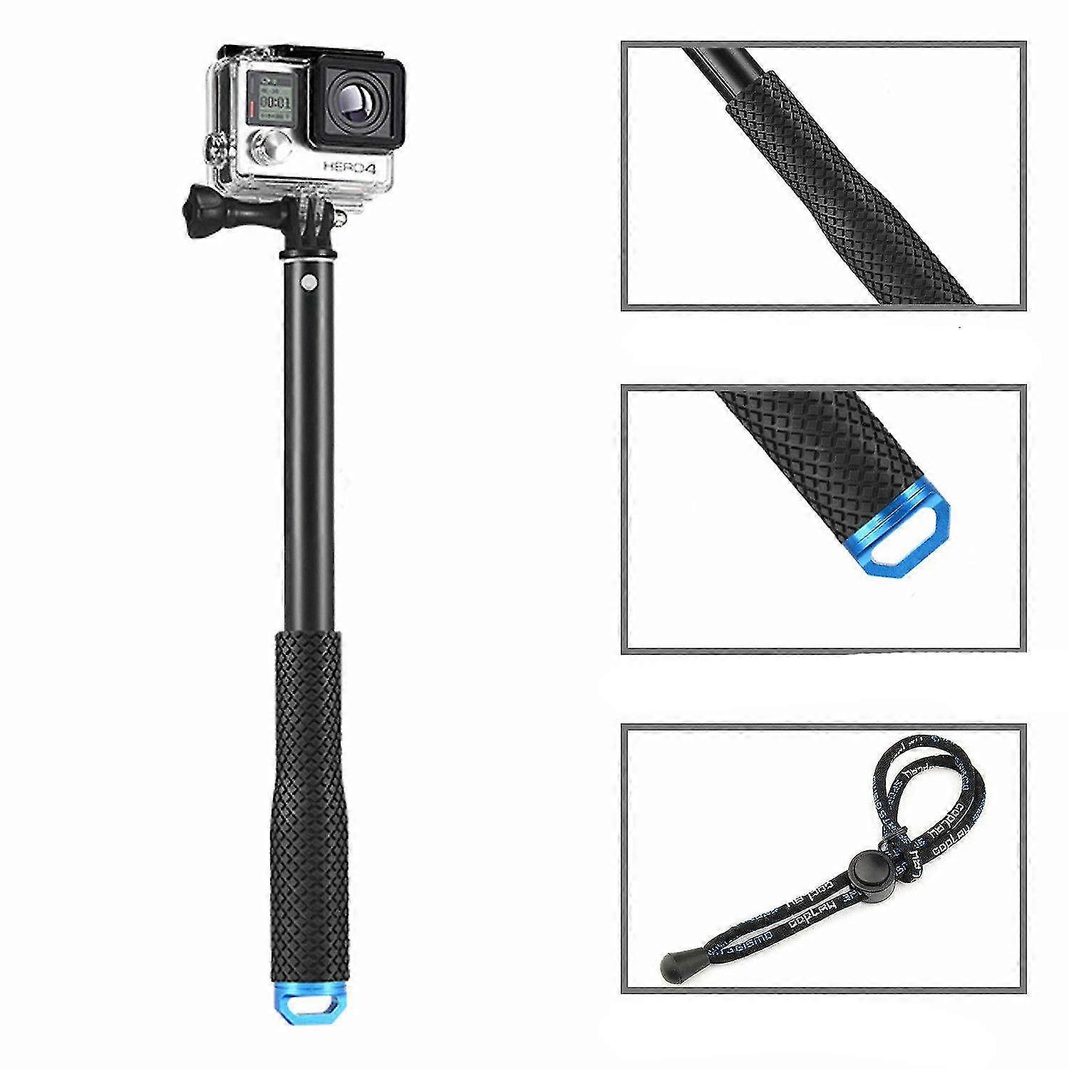 36" selfie pinne håndgrep forlengelse stang for gopro helt / økt 9 8 7 6 5 4 3+