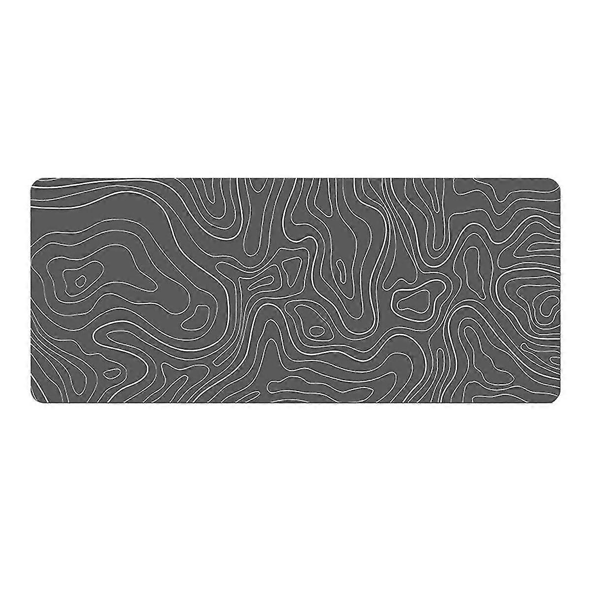 Desk Mat,topographic Contour Extended Big Mouse Pad Computer Keyboard Mouse Mat With Non- Base (31.5x11.8 In) A