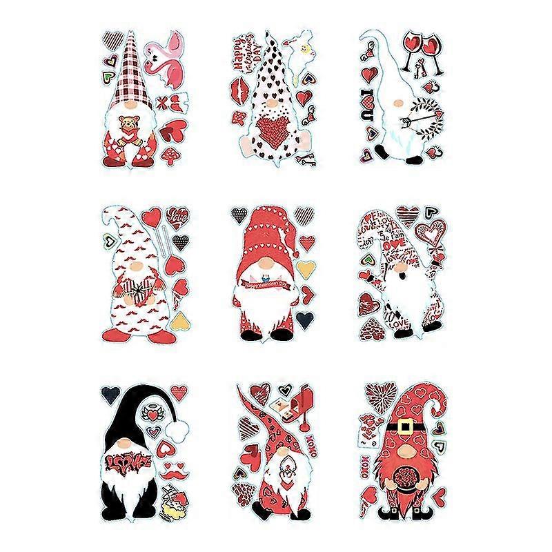 9pcs/set Sticker Diy Durable Pvc Removable Decal For Easter Q