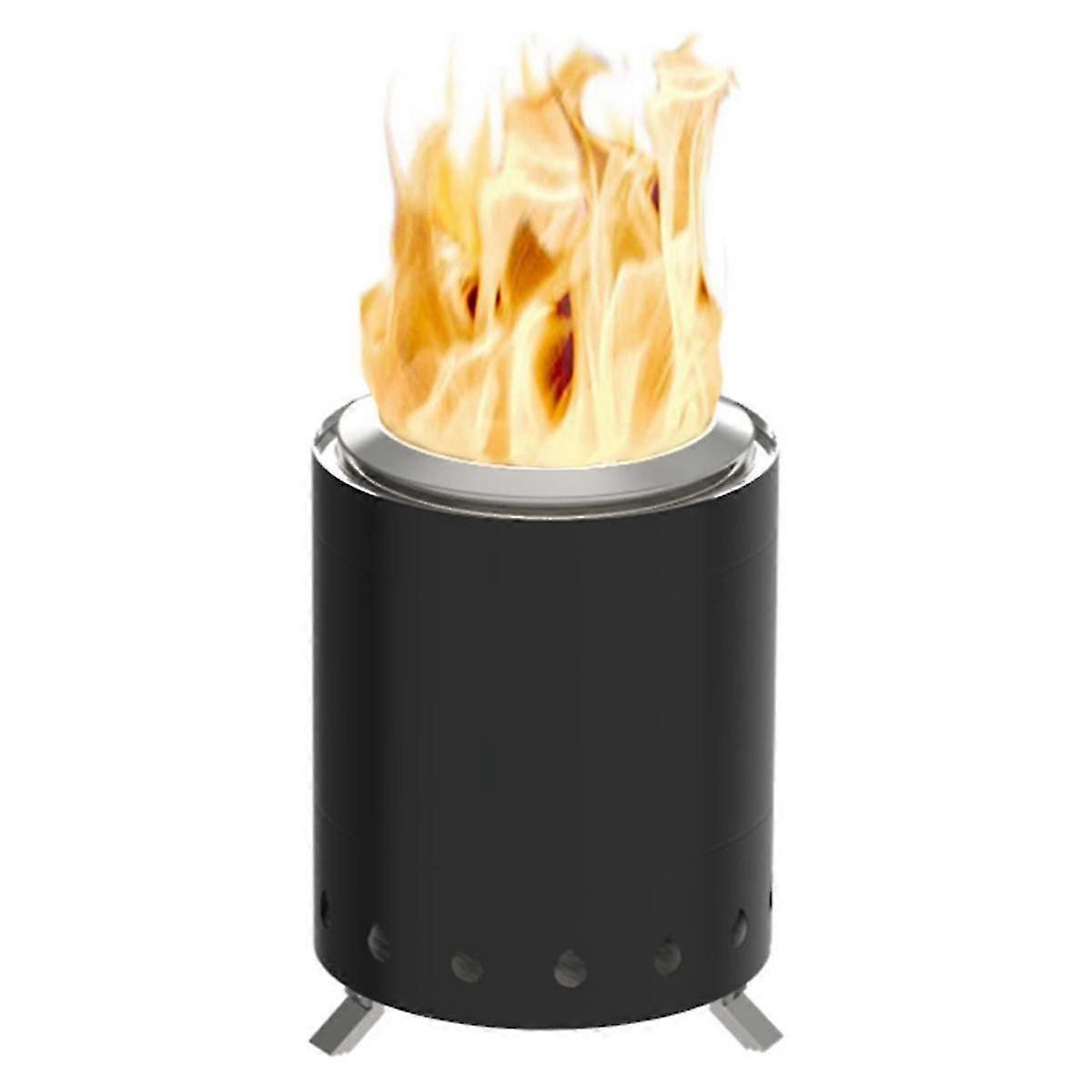 Bordseldstad, bärbar minieldstad för stads-, trä- eller pelletsdriven, rökfri eldstad