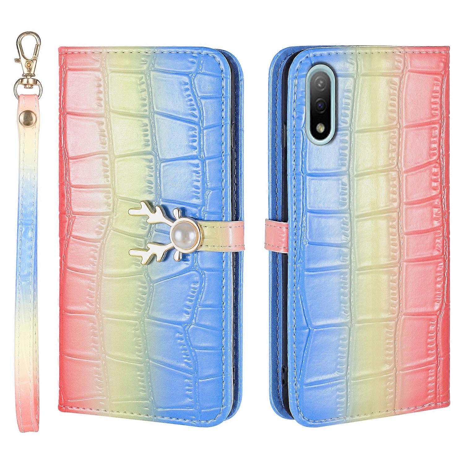 Elk Pattern Phone Case for Sony Ace II with Card Holder, lanyard, PU Leather Material, Wallet Function, Corner Fall Protection