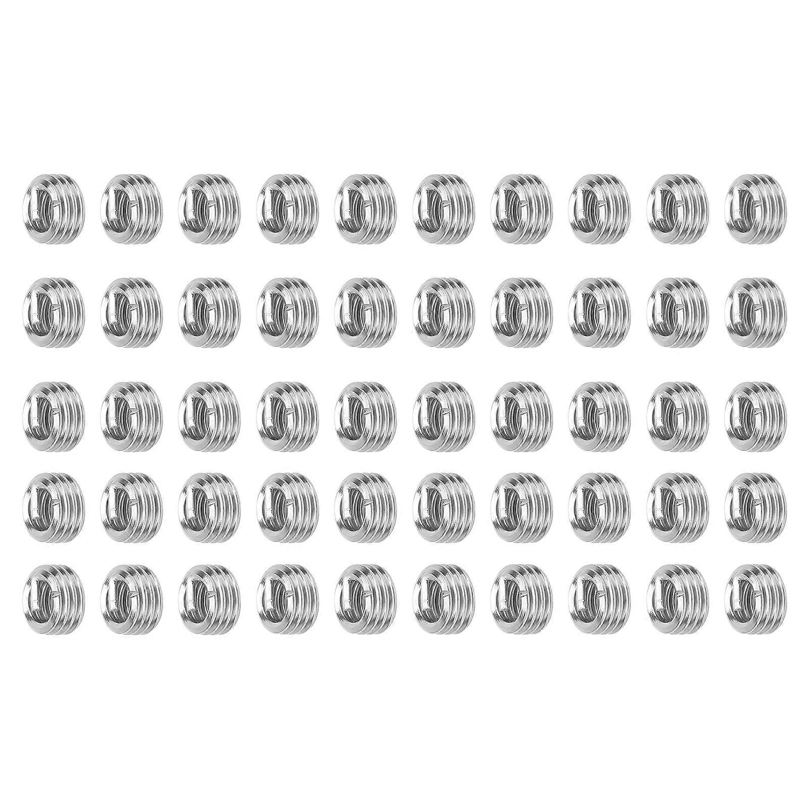 Wire Thread Insert Repair Tool - 50Pcs, US Units - Threaded Hole Screw Bushing Inserts, 1/4in