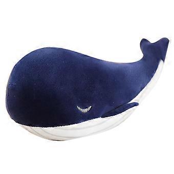 Animal de peluche de ballena azul, ballena de dibujos animados de 25 cm juguete de peluche súper suave animal marino ballena grande peluche animal de peluche encantador regalo de cumpleaños de los niños