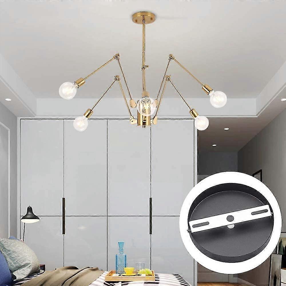 DC VOLTAGE Staffa Per Piastra Da Soffitto Con Rosetta - 115 Mm, Accessorio Per Lampadari E Plafoniere, Ferro Placcato - 4