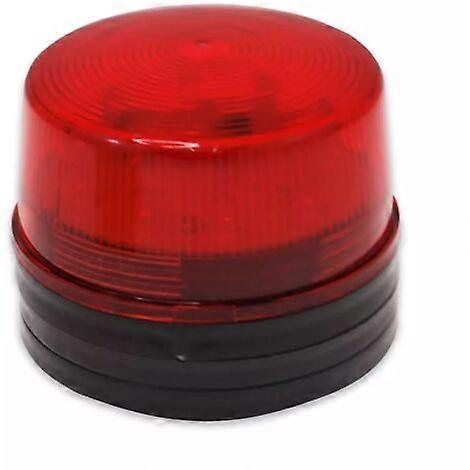 Strobe wired red flash lamp - 12V / LED