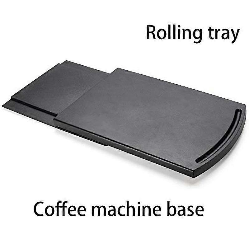 Sliding Coffee Machine Tray, 12" Coffee Pot Slider Machine Pad Bottom Table Rolling Tray, Used For Blenders And Toasters With Smooth Rolling Wheels