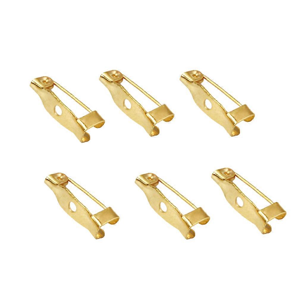 200pcs 1.5cm Golden Brooch Pin Bar Clasp Brooch Safety for Craft Jewelry DIY Making