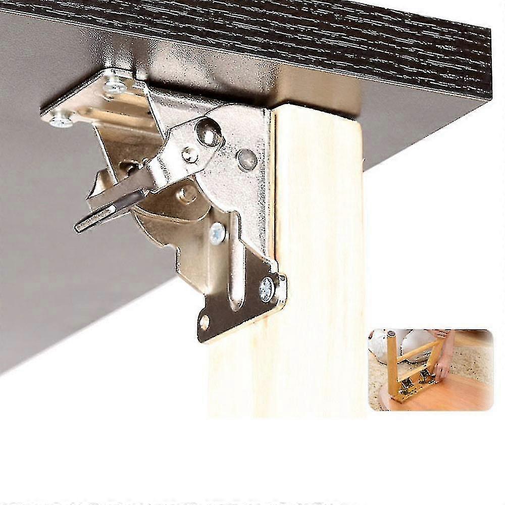 For Chair Tables Foldable Workbench Feet 90 Degree Folding Hinge Furniture Hardware Table Leg Bracket Self-Locking Black