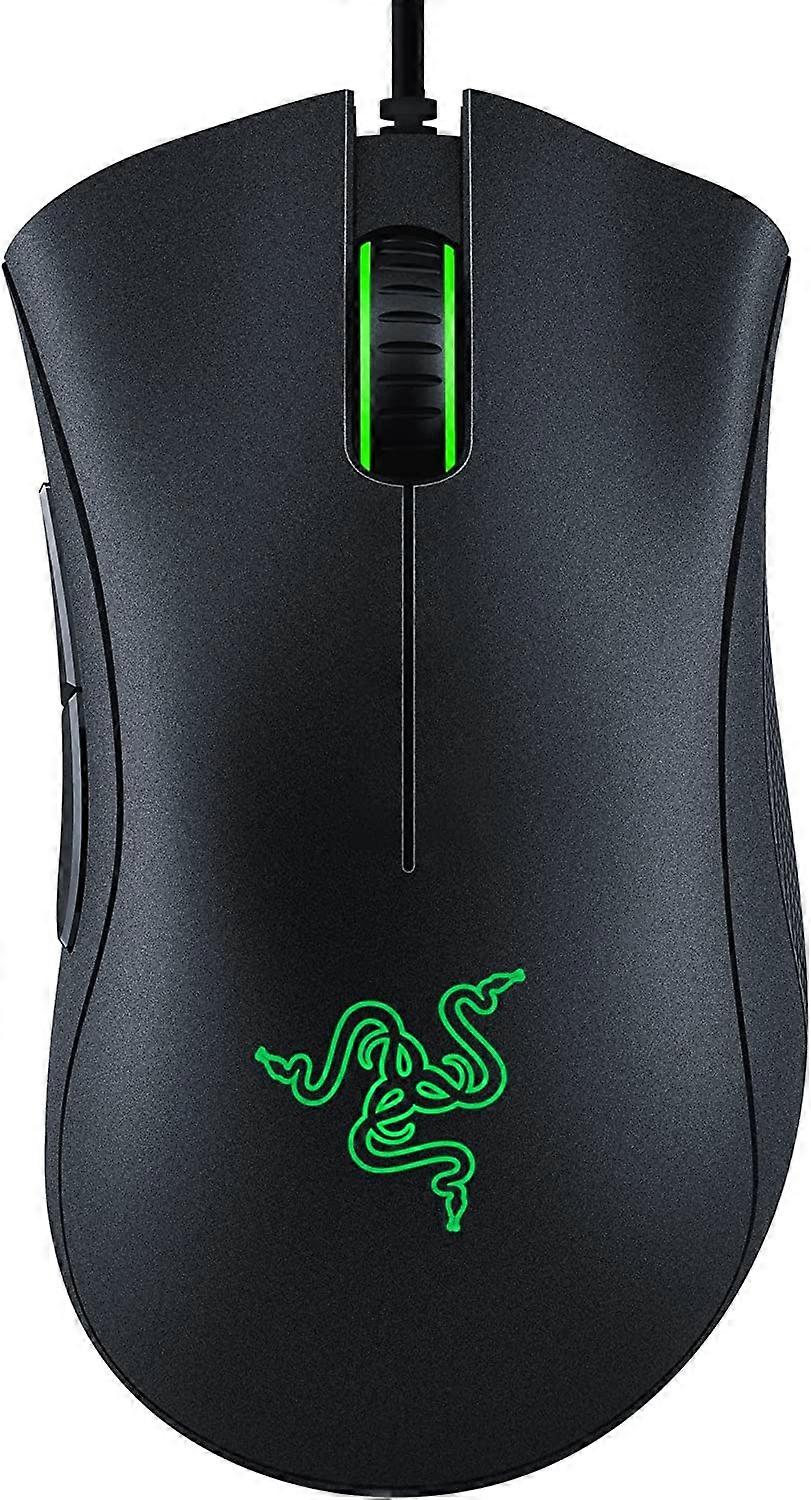 Gaming Mouse: 6400 DPI Optical Sensor - 5 Programmable Buttons - Mechanical Switches - Rubber Side Grips - Black