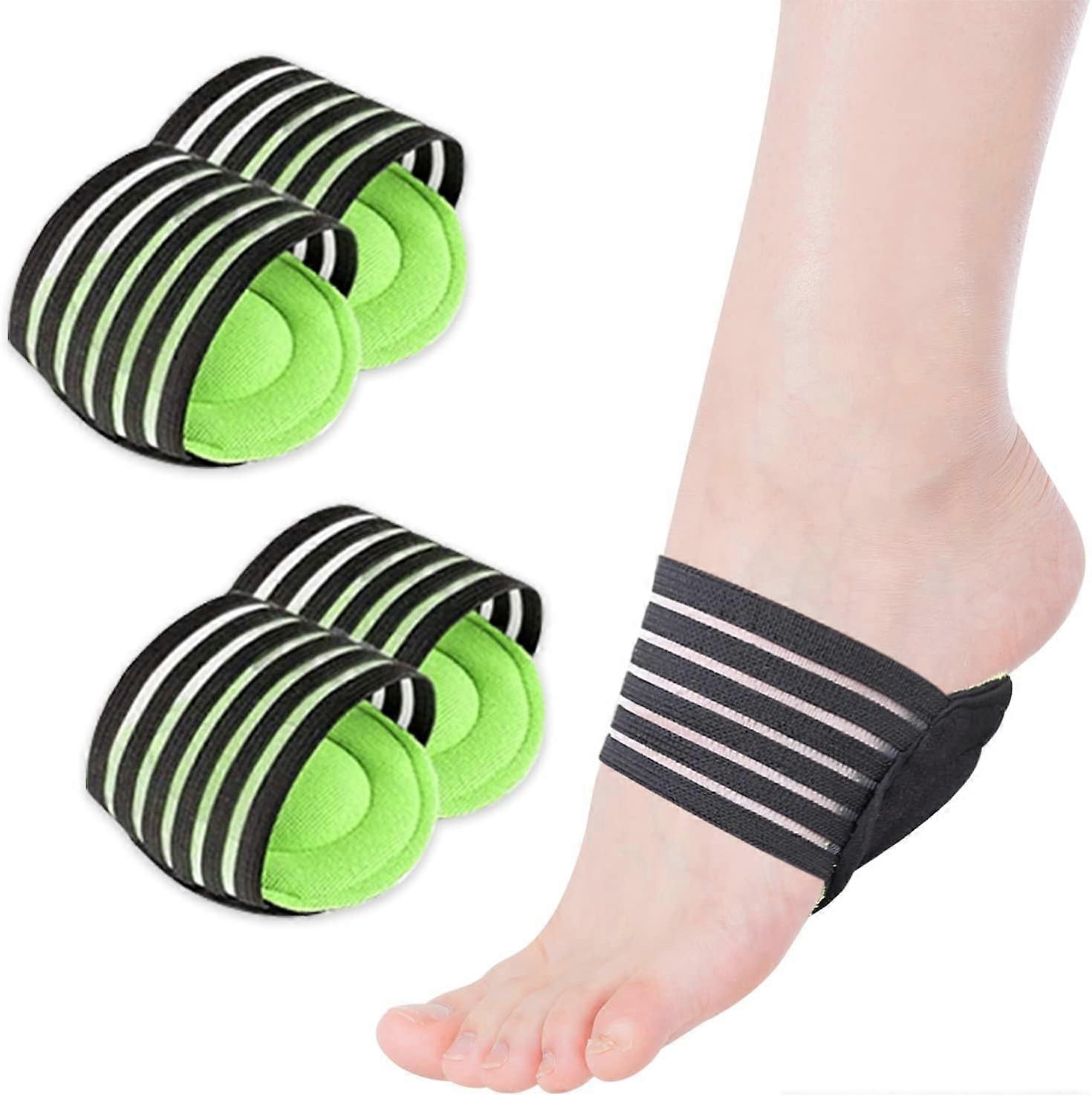 2 Pairs Thick Cushioned Compression Arch Support with Comfort Pad