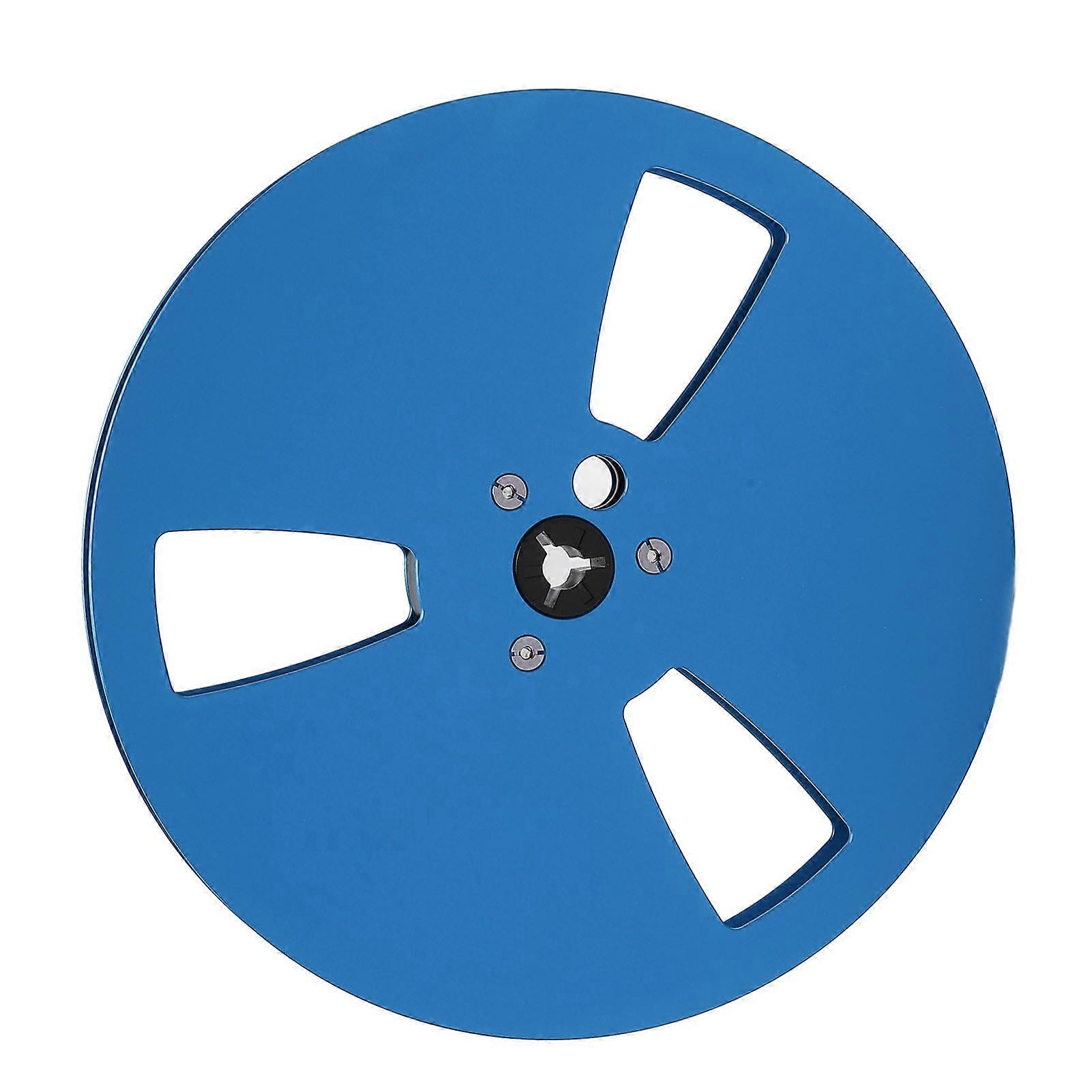 1/4 7 Inch Empty Tape Reel 3 Holes Aluminum Alloy Universal Open Sound Recording Tape Empty Reel for Recording Blue 